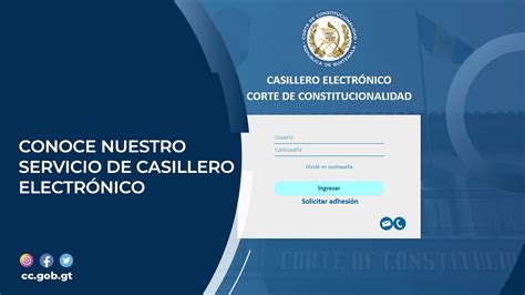 Casillero Electr Nico De La Corte De Constitucionalidad Youtube