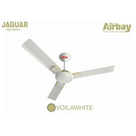 White Electricity Airbay Jaguar Ceiling Fan Sweep Size 1200 Power