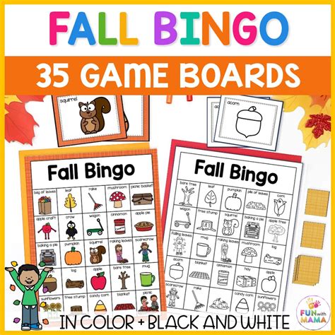 Fall Bingo - Fun with Mama Shop