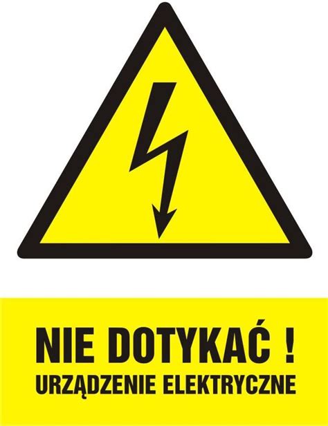 Tdc Znak Elektryczny Nie Dotyka Urz Dzenie Elektryczne X Cm