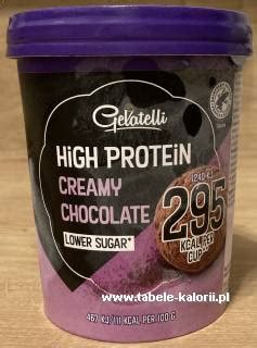 Ile Kcal Ma Lody High Protein Creamy Chocolate Gelatelli Tabele Kalorii