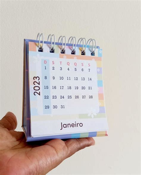 Mini Calendário De Mesa 2023 Elo7 Produtos Especiais