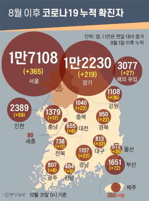 그래픽 뉴스 코로나19 지역별 신규 확진자 지역별로 따져보니 중앙일보