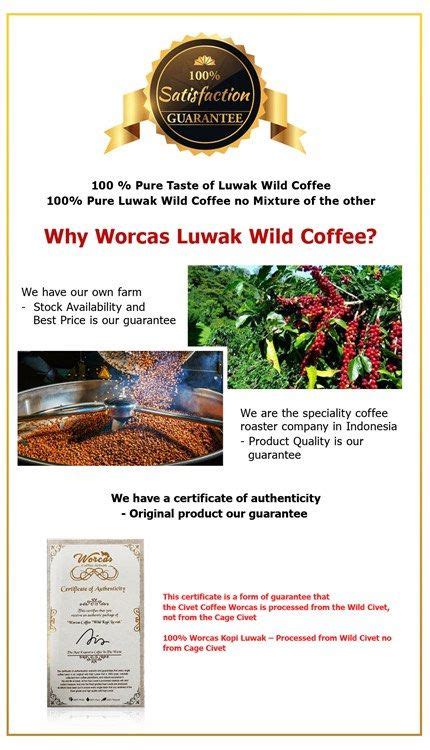 Worcas Premium Pure Wild Luwak Coffee G Ground Coffee Food