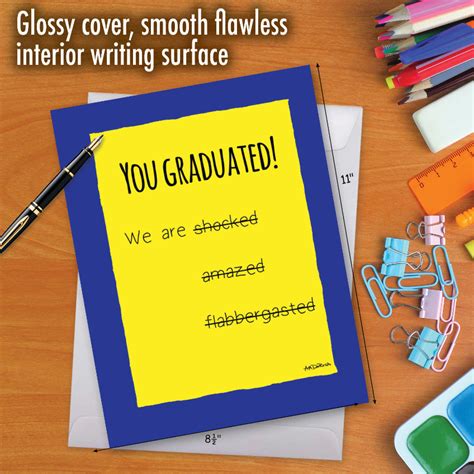 Shocked And Amazed: Funny Graduation Over-sized Paper Greeting Card