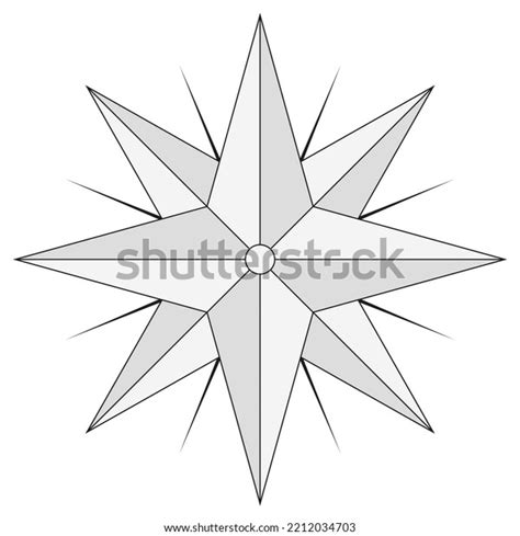 Feanorian Star Elven Star Badge Fantasy Stock Vector Royalty Free