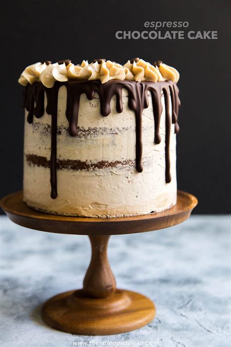 Espresso Chocolate Cake With Swiss Buttercream The Little Epicurean