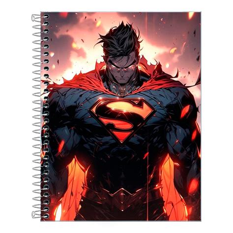 Caderno Do Superman - Caderno SuperMan Escolar 1, 10 ou 20 matérias | Shopee Brasil