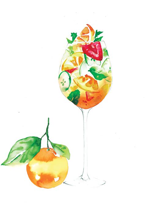 Spritz Fever Cocktail Illustrations — Sarah Hankinson Melbourne Art And