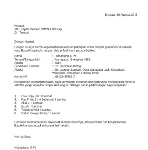 Contoh Surat Lamaran Kerja Hotel Bagian Housekeeping Terupdate