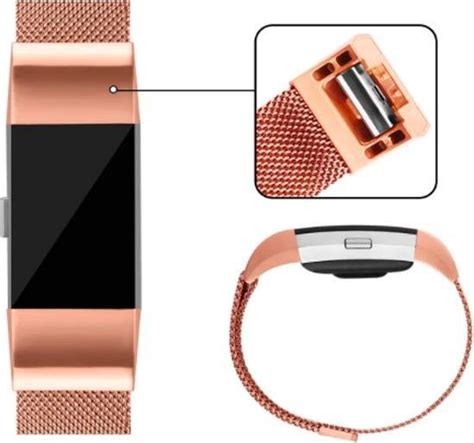 Fitbit Charge 2 Milanees Bandje Rose Gold Bibbi4you Nl