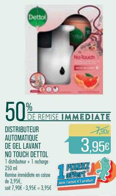 Promo Distributeur Automatique De Gel Lavant No Touch Dettol Chez Match