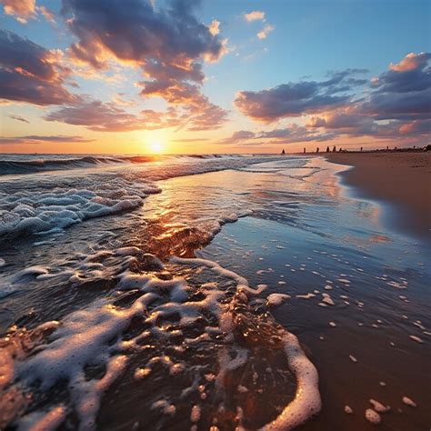 Premium Photo Beautiful Cloudscape Over The Sea Sunrise Shot