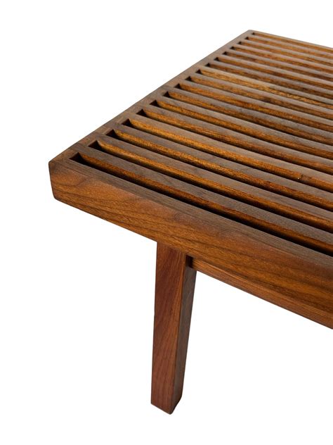 Mel Smilow Slat Benchend Table In Walnut For Sale At 1stdibs