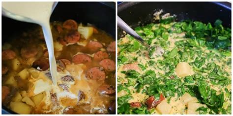 Creamy Smoked Sausage Spinach And Potato Soup • The Diary Of A Real