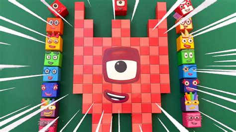 Numberblocks Looking Giant Numberblocks 100 Numberblocks Satisfying Video Youtube