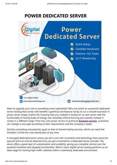 power dedicated server helps   product  service access