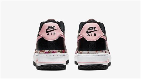 Nike Air Force 1 Vintage Floral Black Pink Bq2501 001 The Sole Womens