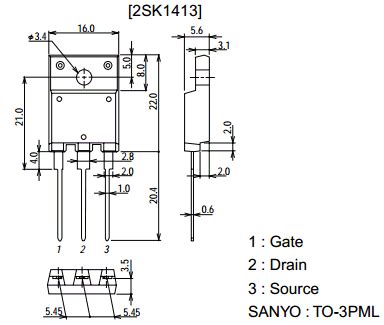 K1413 Datasheet PDF - SANYO -> Panasonic