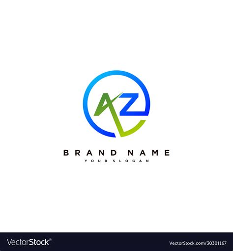 Letter Az Logo Design Royalty Free Vector Image