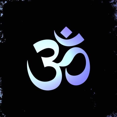 Hinduism Religion Golden Symbol Om On Black Background Doodle — Stock