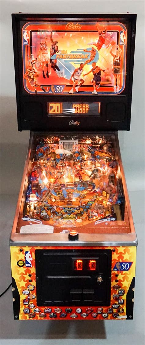 Lot Bally Nba Fastbreak Basketball Pinball Machine