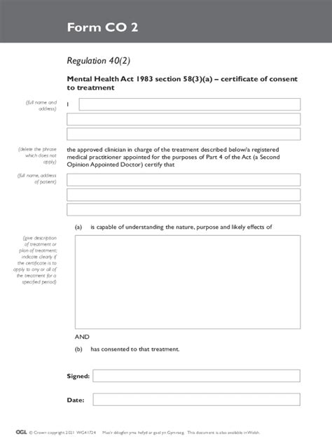 Fillable Online Mental Health Act Form Co Mental