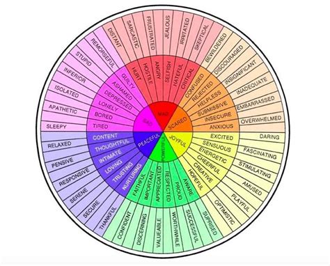 Wheel Of Emotions Chart