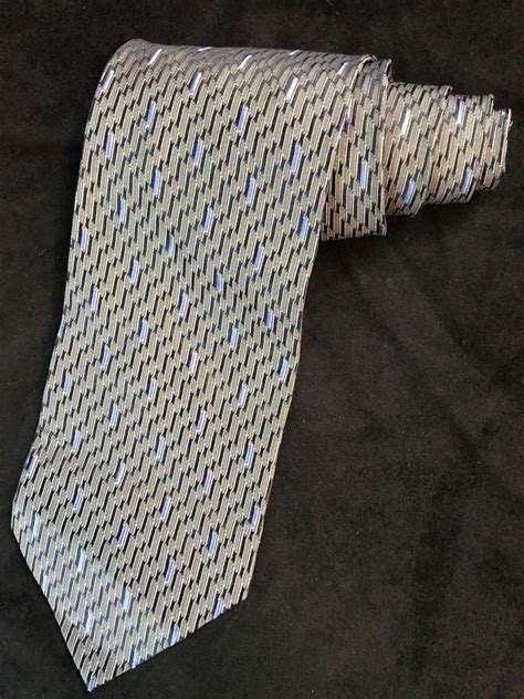 Nwot Valerio Garati Men S Gray But Geometric Neck Tie Long