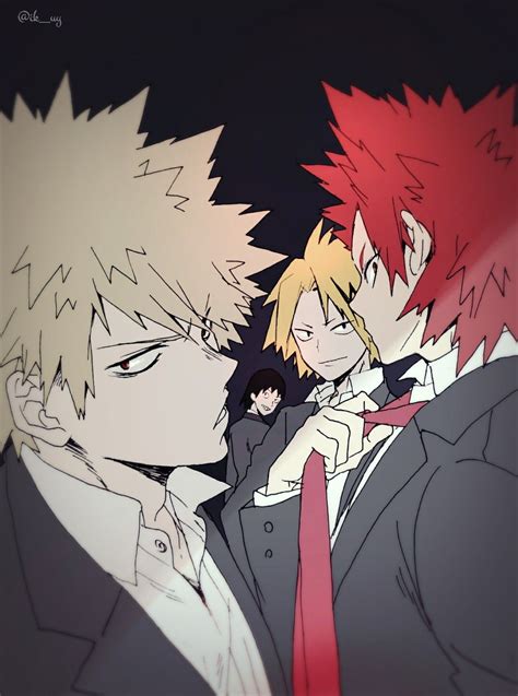 Bakusquad Sero Hanta Kaminari Denki Bakugou Katsuki Kirishima Eijirou Boku No Hero Academia Bnha