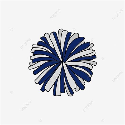 Blue Cheerleading Pom Pom Clipart