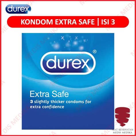 Jual Durex Extra Safe Isi 3 Kondom Alat Kontrasepsi Pria Wanita Dewasa