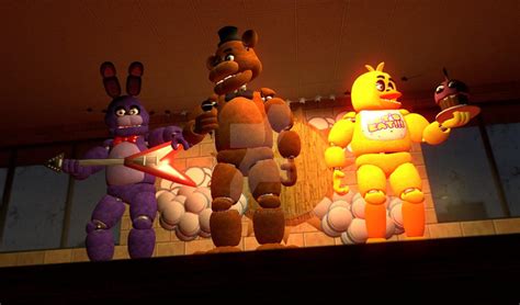 Fnaf Gmod Poster Freddy And The Band By Teetheyhatty On Deviantart