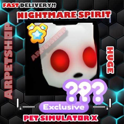 Huge Nightmare Spirit Pet Simulator X Clean Affordable And Fast In