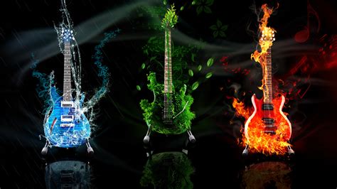 Vibrant Guitar Harmony A Stunning Hd Wallpaper Experience