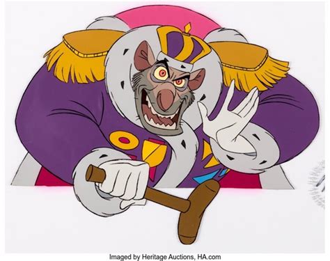 The Great Mouse Detective Ratigan Production Cel Walt Disney 1986 By