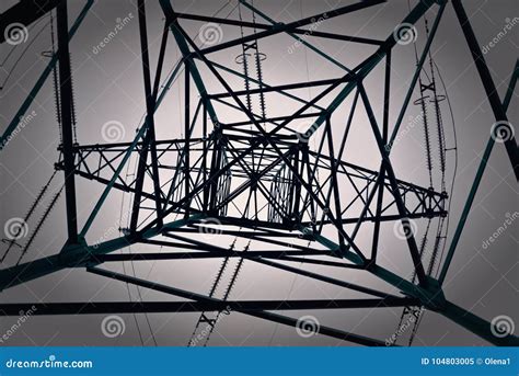 Overhead power line stock image. Image of conductor - 104803005