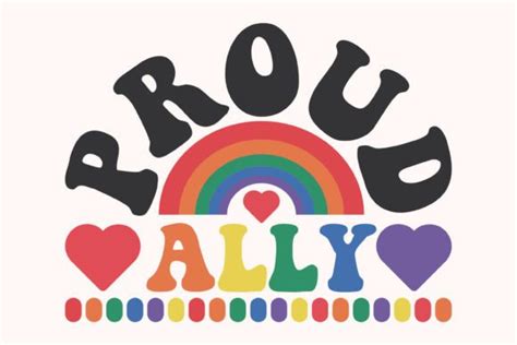 Proud Ally Lgbtq Pride Month Quote Svg Graphic By Mharif · Creative