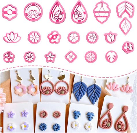 Amazon KEOKER Polymer Clay Cutters For Earrings Spring Floral