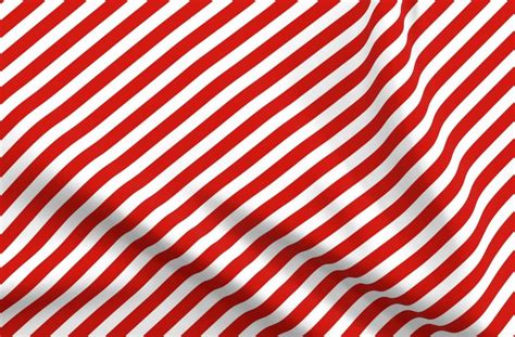 red and white candy stripes red diagonal - Spoonflower