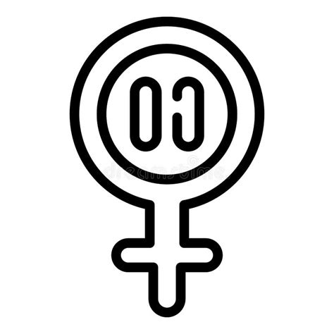 Female Menopause Icon Outline Vector Woman Health Stock Illustration