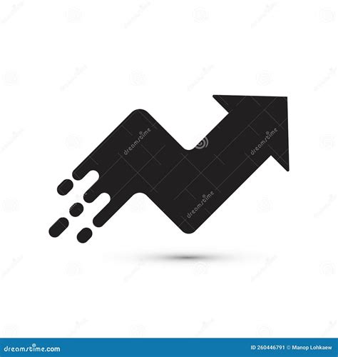 Black Up Arrow on White Background Vector Illustration Stock Vector - Illustration of economic ...