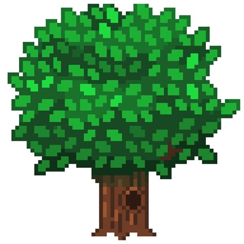 An 8 Bit Retro Styled Pixel Art Illustration Of An Oak Tree 19527064 PNG