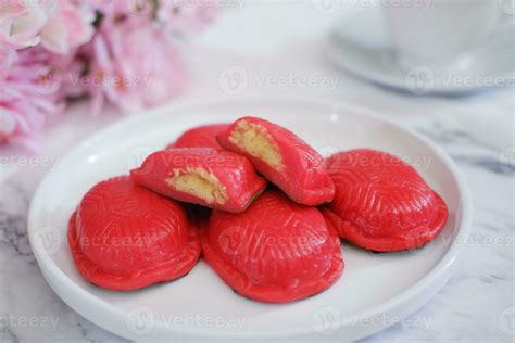 Kue Ku Kue Tok Or Red Turtle Cake Traditional Cake In An Indonesia