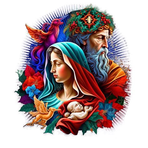 Christmas Holy Family Artwork Of Nativity, Christmas Day, Jesus Christ ...