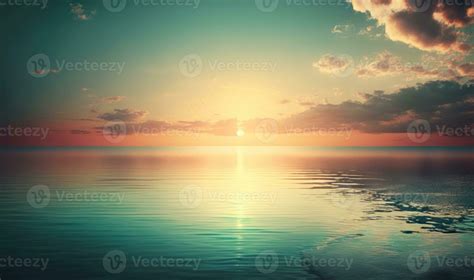 Ethereal Sunset Sky and Sea as a Calm and Serene Background 29973944 ...