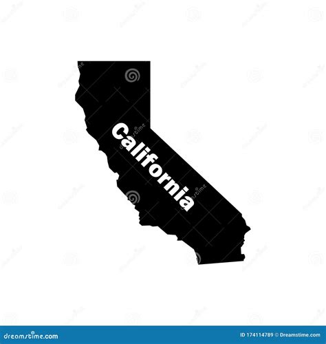 California USA Outline Map Stock Image CartoonDealer 4567123