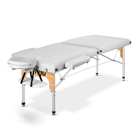 Fitfiu Fitness And Kine Table De Massage 2 Parties 65cm Knf Rk265 Blanc