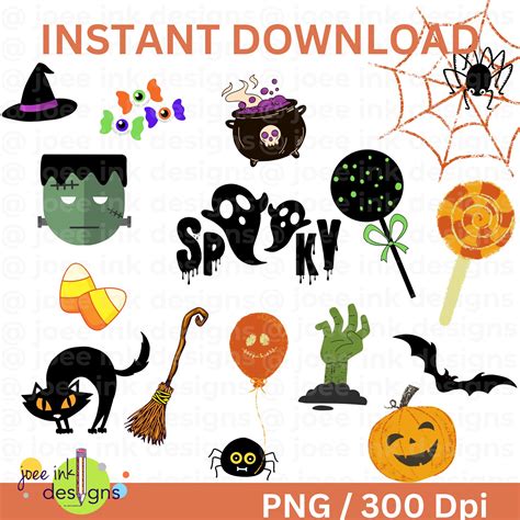 Halloween Letters Halloween Clipart Bundle Halloween PNG - Etsy