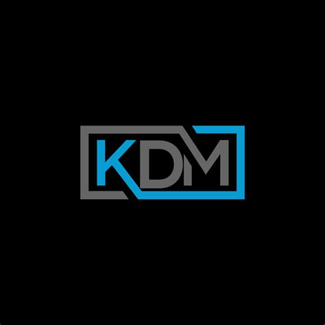 Kdm Letter Logo Design On Black Background Kdm Creative Initials